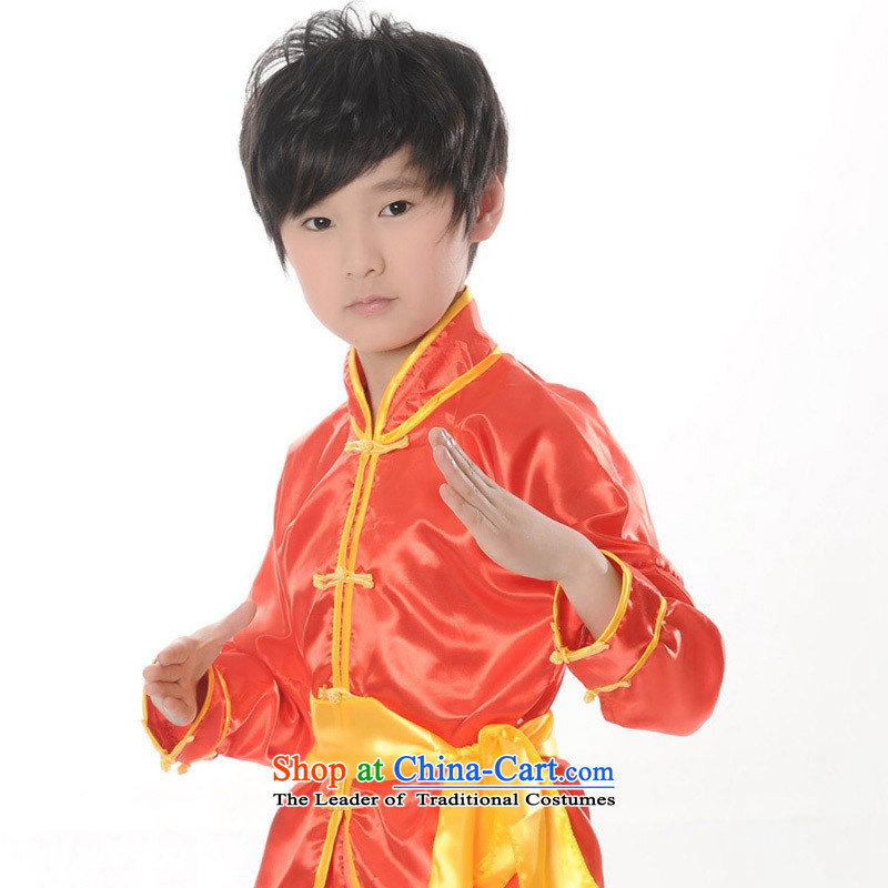 Children will exercise clothing boy martial arts performance services package service kung fu shirt TZ5108-0103 taijiquan red 160CM,POSCN,,, shopping on the Internet