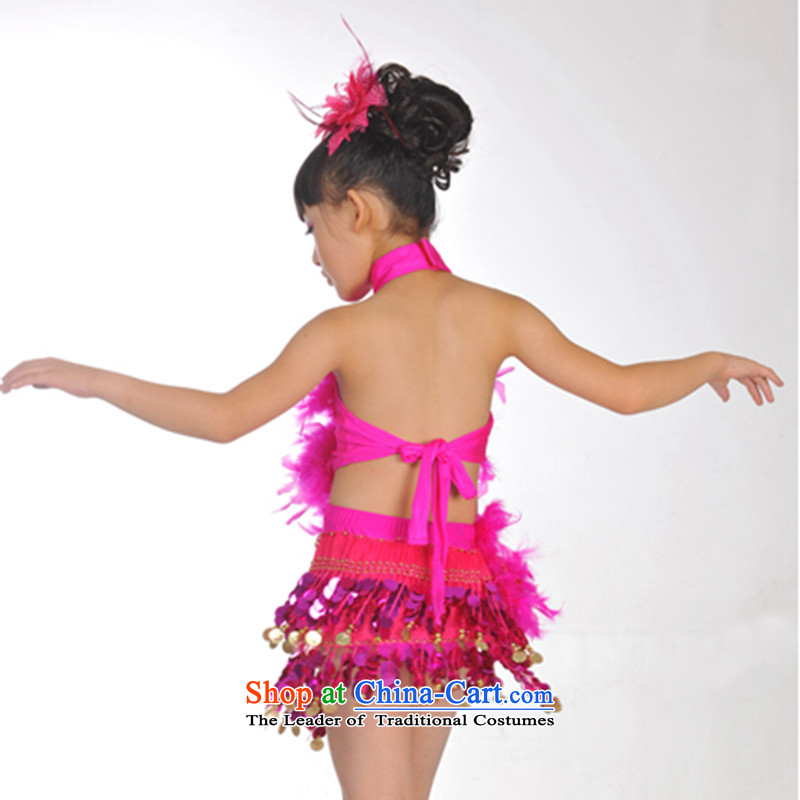 Shao Er Latin dance costumes girls serving on contemporary plays chip children dance skirt the red 140CM,POSCN,,, TZ5108-0124 shopping on the Internet