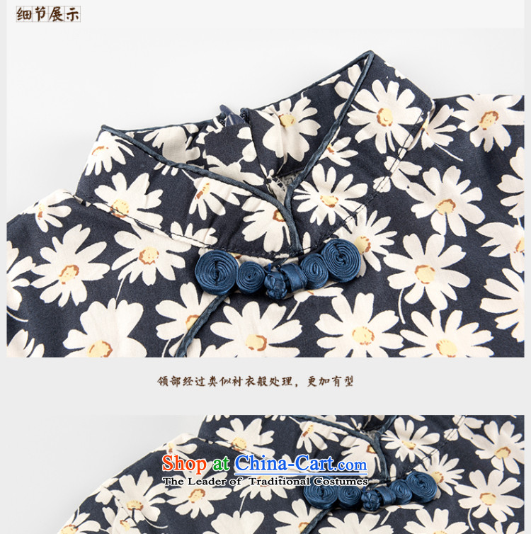 Mr Tang dynasty qipao children, girls short-sleeved dresses and pure cotton small daisies China wind baby blue skirt 120 pictures, prices, brand platters! The elections are supplied in the national character of distribution, so action, buy now enjoy more preferential! As soon as possible.