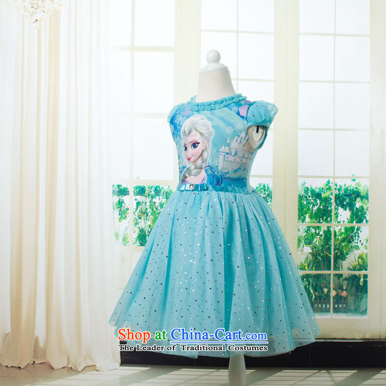  Snow and ice anneyol Qi Yuan Summer Children Princess Dress Short-sleeved elsa Aisha Aisha Princess skirt gatherings with girls skirt cotton fabric skyblue 120 pictures, prices, brand platters! The elections are supplied in the national character of distribution, so action, buy now enjoy more preferential! As soon as possible.