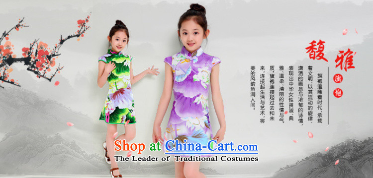The dream of children's wear under the new 2015 arts girls cheongsam dress summer short-sleeved qipao Summer Children female new Tang Dynasty Lotus story I should be grateful if you would have the green story MZY-0303 hangtags 110-120cm suitable for picture height 120, prices, brand platters! The elections are supplied in the national character of distribution, so action, buy now enjoy more preferential! As soon as possible.