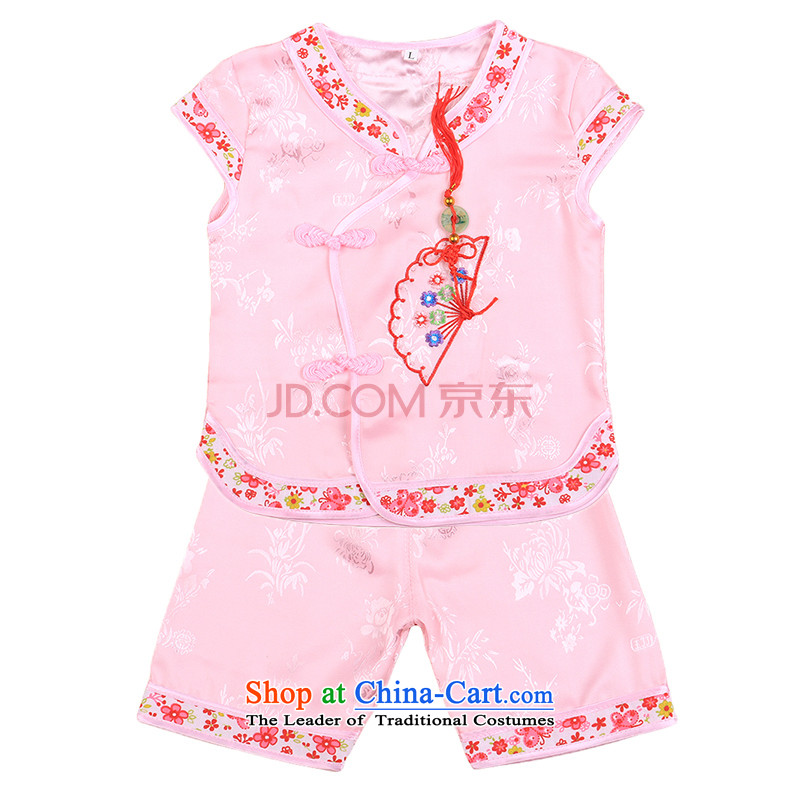 2015 new baby Tang Dynasty Package girls of early childhood short-sleeved shorts summer infant garment aged 1-2-3 4808 100 White Bunnies Dodo xiaotuduoduo) , , , shopping on the Internet