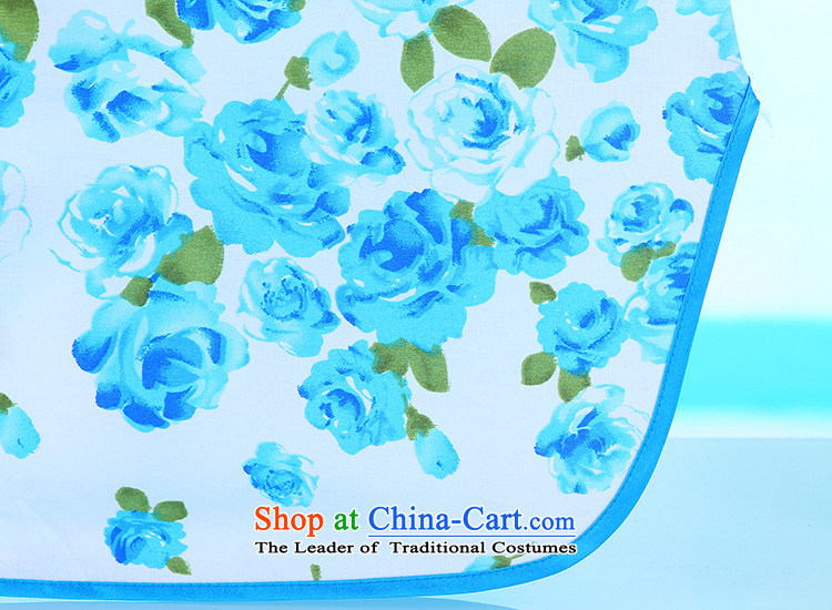 Girls' new summer of CUHK porcelain pure cotton qipao Tang dynasty guzheng will dress porcelain blue 120 pictures, prices, brand platters! The elections are supplied in the national character of distribution, so action, buy now enjoy more preferential! As soon as possible.