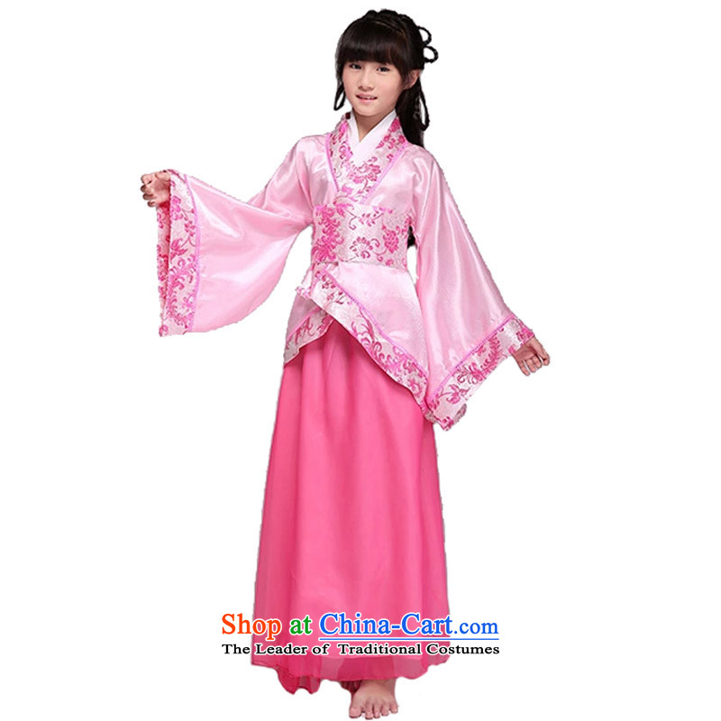 Adjustable leather case package children costume girls improved Han-track civil princess dress celebrate Children's Day stage costumes chiffon skirt pink 150cm tall leather adjustable 145-155cm, recommended packages , , , shopping on the Internet