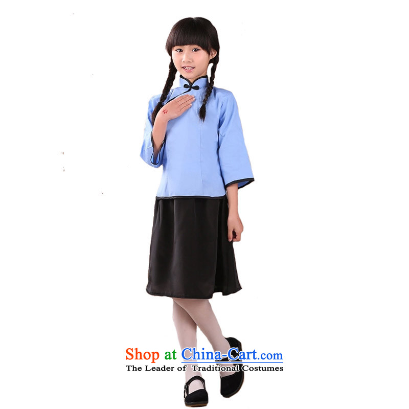 The Republic of Korea Air bag to package children costume clothing girls students with the 4 May Youth Apparel children will Blue 150cm tall leather adjustable 145-155cm, recommended packages , , , shopping on the Internet