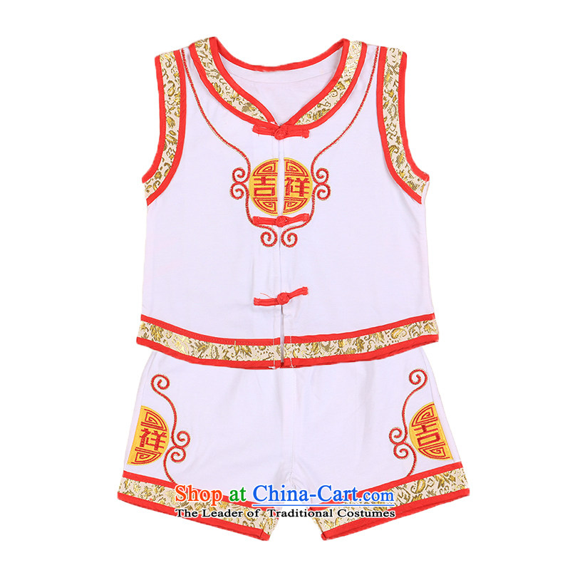 Children's wear boys under the age of a gift pack for summer baby Tang children of ethnic Chinese clothing birthday dress White?100