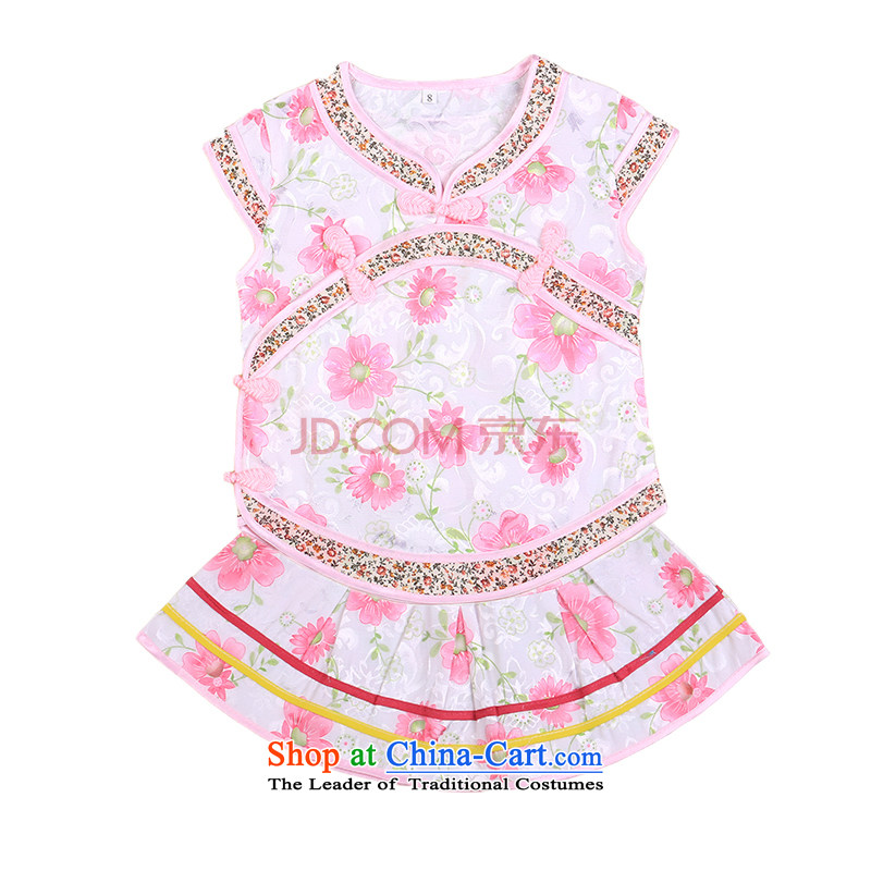 Tang Dynasty girls children early childhood cheongsam dress Princess Pearl service dress blue skirt 100 Bunnies Dodo xiaotuduoduo) , , , shopping on the Internet