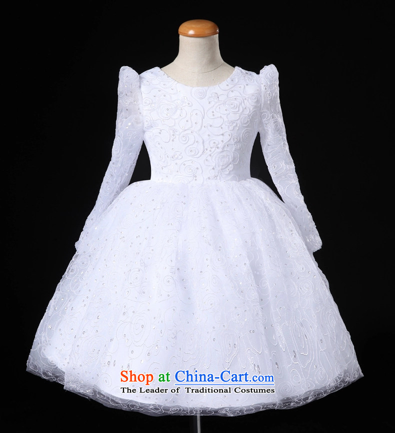 The first spring and summer wedding gown headquarters children will come on girls wearing chip lace cotton fabric snow white long-sleeved gown bon bon skirt TZ0206 White (single piece skirt) 14 yards (recommendation 150-160cm) height picture, prices, brand platters! The elections are supplied in the national character of distribution, so action, buy now enjoy more preferential! As soon as possible.
