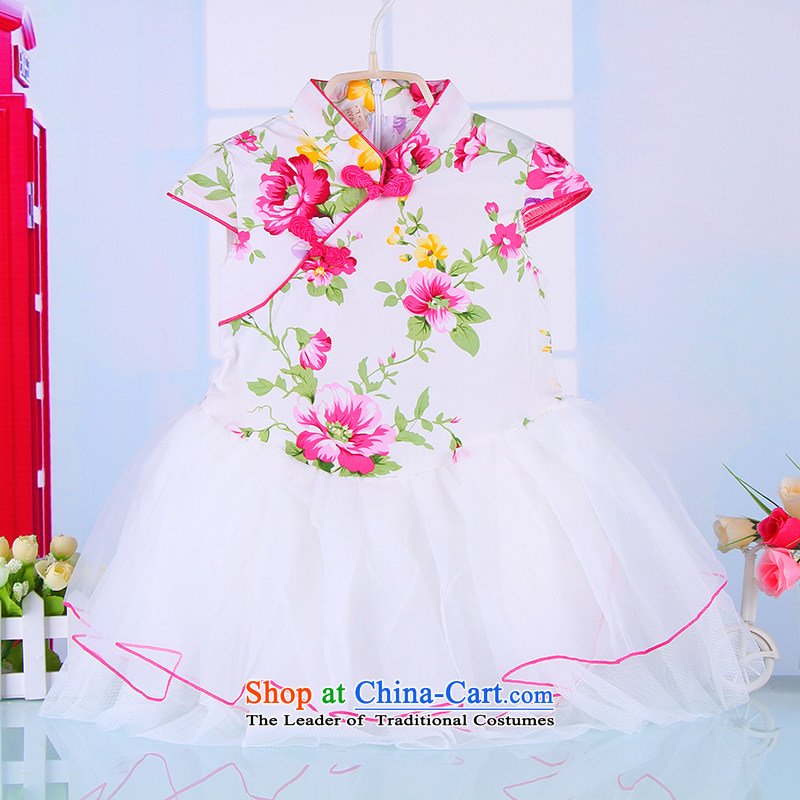 The girl child dress skirt children of ethnic princess skirt baby-dress skirt auspices qipao performances staged skirt 4013 110, a point and pink shopping on the Internet has been pressed.