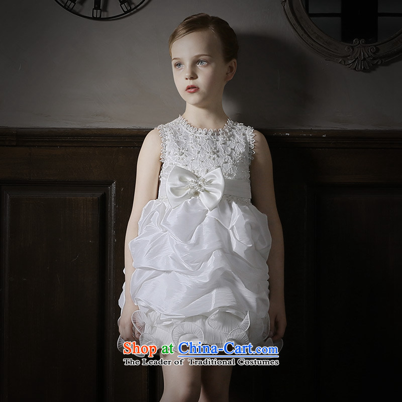 Love of Ko Yo Girl dress skirt bon bon skirt girls princess skirt dress wedding flower girls dress children wedding White?130