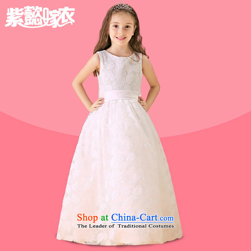 First headquarters wedding dress snow white girl children's wear skirts spring and summer and a new ultra soft lace irrepressible wedding dresses flower girl children CUHK will dress TZ0225 White _single_ 6 _recommendation 110-120cm_ Height