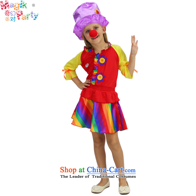 Schools for girls costumes birthday party party activities Dress Photography dresses girls motley Clown, Clown girls service skirt 130cm9-10 code, a party (magikparty) , , , shopping on the Internet