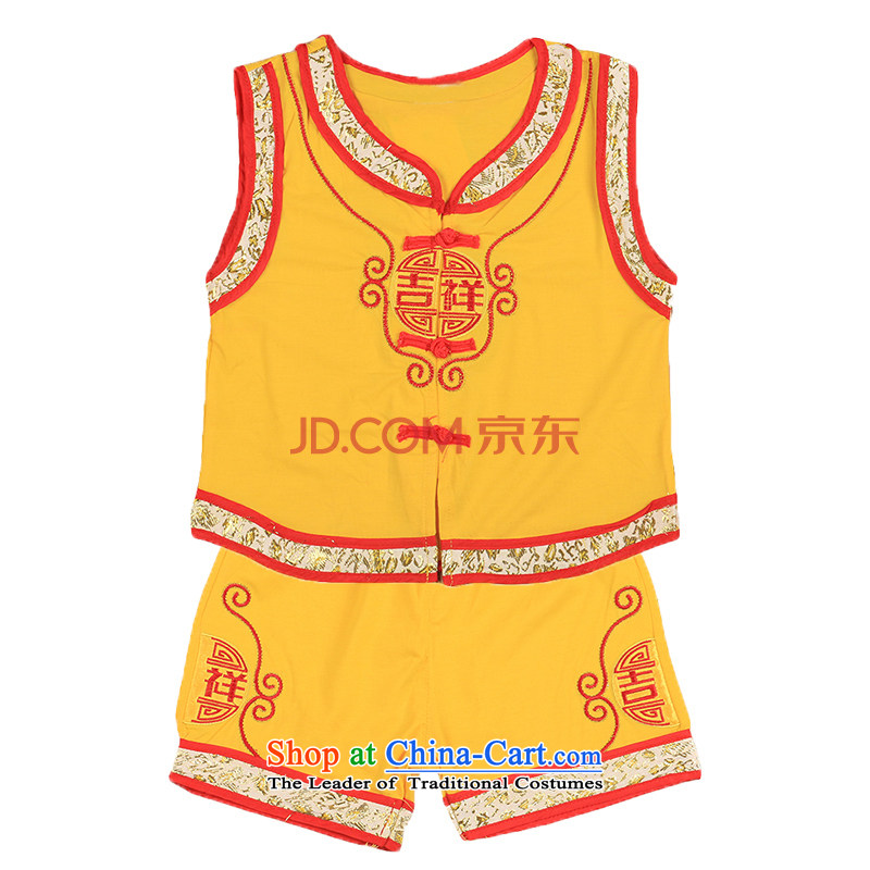 2015 new child will replace Tang yellow-style robes and week service Wong Man your baby will Dress Photography summer, red point and has been pressed, 90cm, shopping on the Internet