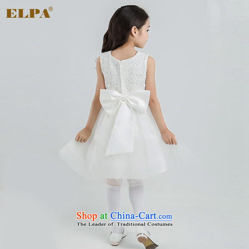 Elpa children dress girls princess performances showing the service summer skirt Flower Girls wedding dresses bon bon apron skirt 88 White 150,ELPA,,, shopping on the Internet