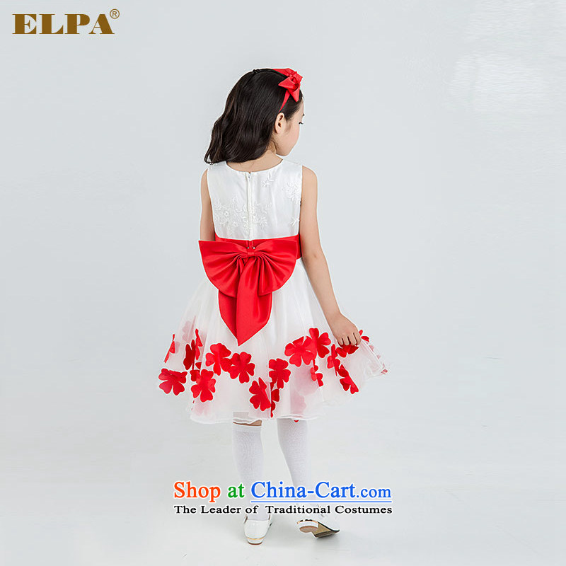 Elpa children dress girls princess performances showing the service summer skirt Flower Girls wedding dresses bon bon apron skirt 99 White 150,ELPA,,, shopping on the Internet