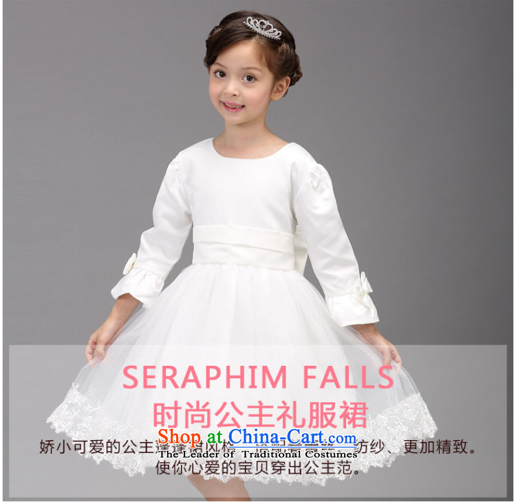 The spirit of spring, summer, autumn and winter Princess children's apparel new skirt performances. Long-sleeved girls dress bon bon pure white wedding dress 87 white long-sleeved damask dresses in 160 skirt white  160 is suitable for a child appears at paragraphs 145-155 pictures, prices, brand platters! The elections are supplied in the national character of distribution, so action, buy now enjoy more preferential! As soon as possible.