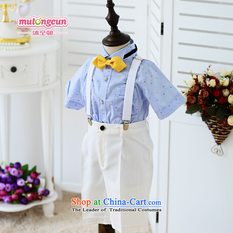 The colleagues estate 2015 Summer bathing in the boys upscale jumpsuits kit suit strap shorts boy dress Flower Girls 61 children will dress BD05 color 2 Figure 150cm, warmly welcomes estate shopping on the Internet has been pressed.