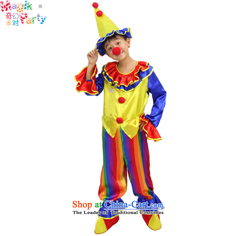 Fantasy factions to boys and girls school arts costumes and parent-child activity dress masquerade photography services motley clown Services Code, a 145cml party (magikparty) , , , shopping on the Internet