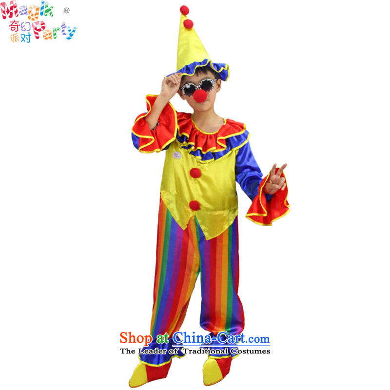 Fantasy factions to boys and girls school arts costumes and parent-child activity dress masquerade photography services motley clown Services Code, a 145cml party (magikparty) , , , shopping on the Internet