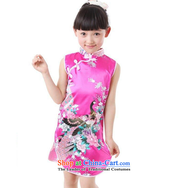 The national elections than the sheep package as soon as possible will accept the princess skirt qipao national costume?1-6-8-10 child-year-old girl child cheongsam dress will replace the red?6 Tang code_recommendations through standing 100-110cm aged 5 R