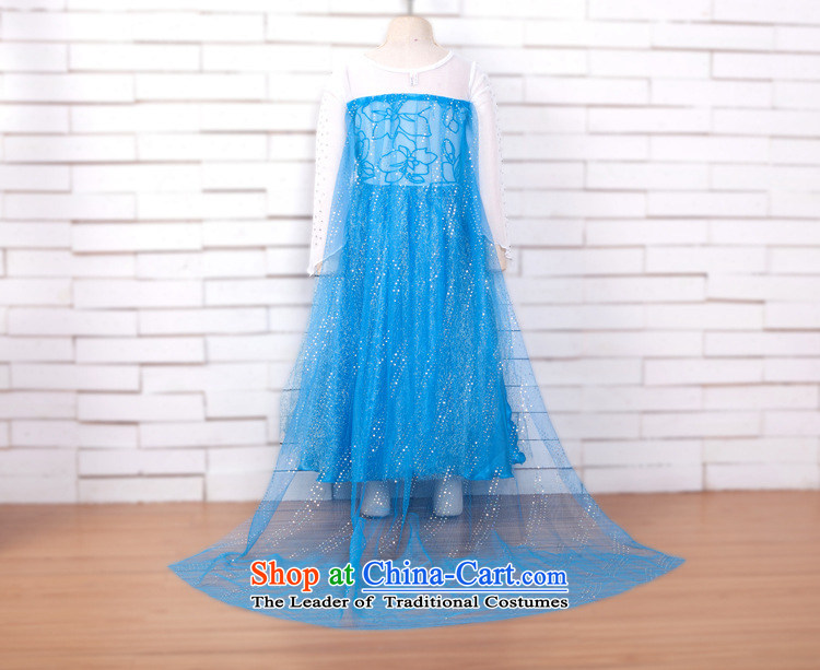 Spring 2015 new ice and snow Qi Yuan Aicha Princess Deluxe drag to dress long skirt ANNA Princess dresses Queen Christmas shows dress long skirt blue dress + gloves wigs Four piece set 150 pictures, prices, brand platters! The elections are supplied in the national character of distribution, so action, buy now enjoy more preferential! As soon as possible.