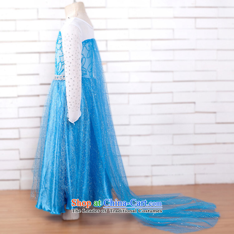 Spring 2015 new ice and snow Qi Yuan Aicha Princess Deluxe drag to dress long skirt ANNA Princess dresses Queen Christmas shows dress long skirt blue dress + gloves wigs Four piece set 150 pictures, prices, brand platters! The elections are supplied in the national character of distribution, so action, buy now enjoy more preferential! As soon as possible.