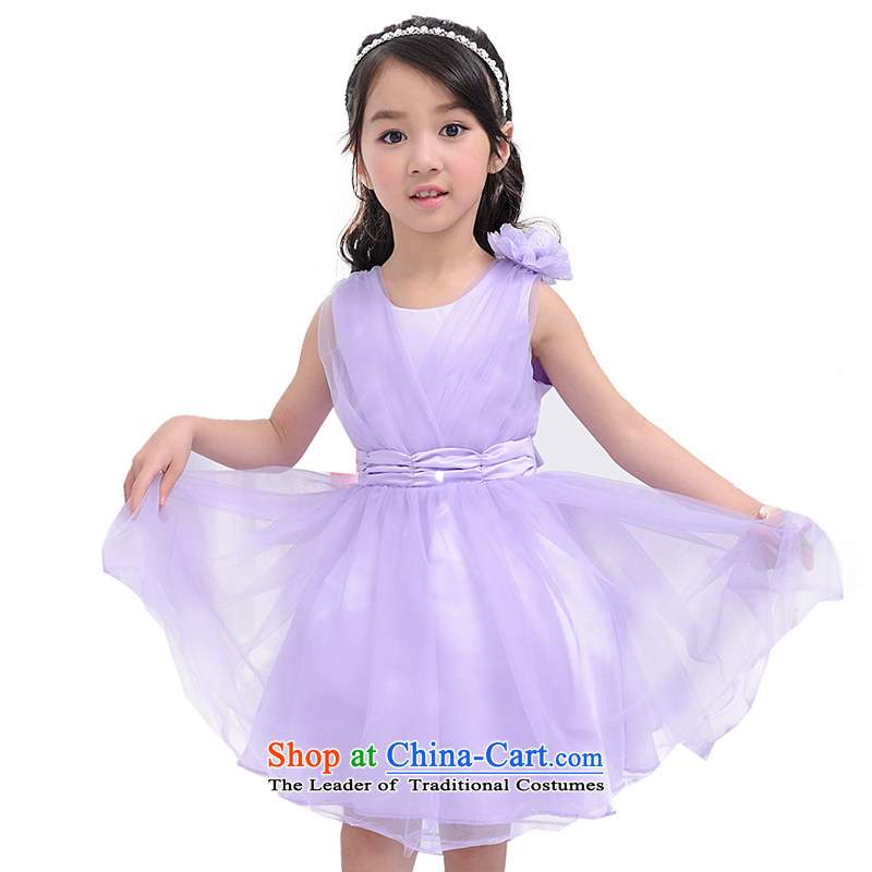 Love Rahman Kidswear 2015 Summer new girls dresses children dance performances will serve to purple160