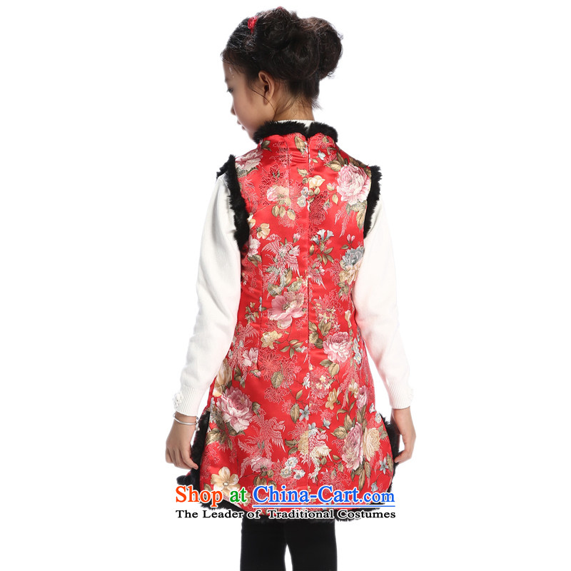 Ethernet- 2015 autumn and winter clothes, cotton qipao folder girls serving pearl Tang dynasty Classic girls show Services 120 large auspicious Ethernet-shopping on the Internet has been pressed.