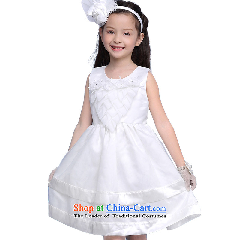 Love Rahman children will princess skirt summer white dress girls dancing bon bon skirt early childhood dance show apparel White?160