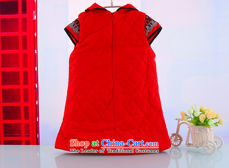 Winter new girls thick warm outdoor Tang dynasty qipao girls New Year pure cotton qipao red 110 pictures, prices, brand platters! The elections are supplied in the national character of distribution, so action, buy now enjoy more preferential! As soon as possible.