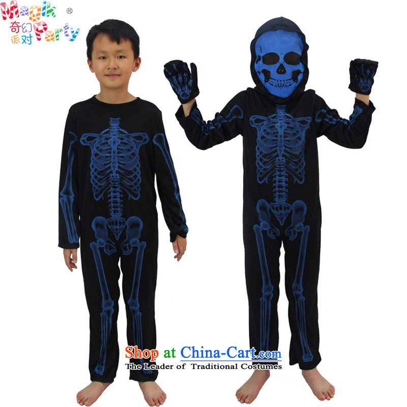 Fantasy factions of boy Halloween costume show Dress Photography schools kindergarten services masquerade X-ray Replace Replace Replace 155cm13-14 skeleton skeleton code, a party (magikparty) , , , shopping on the Internet