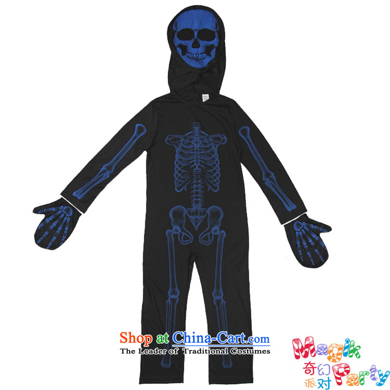 Fantasy factions of boy Halloween costume show Dress Photography schools kindergarten services masquerade X-ray Replace Replace Replace 155cm13-14 skeleton skeleton code, a party (magikparty) , , , shopping on the Internet