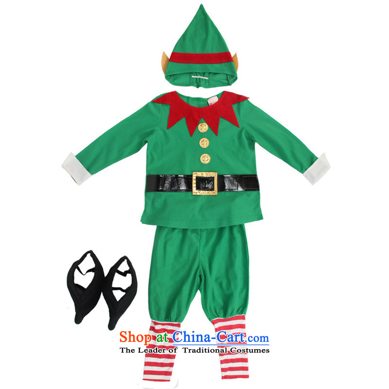 Fantasy Party Christmas clothing school performance apparel package Christmas Santa Claus serving small Green Goblin Goblin 130cm9-10 small green code, a party (magikparty) , , , shopping on the Internet