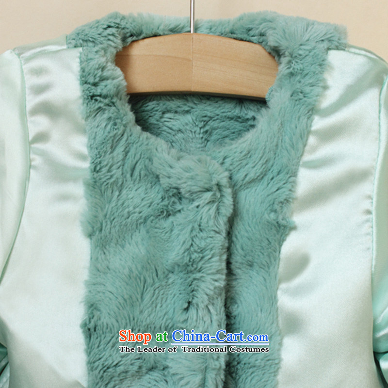 2015 winter clothing New Kids Children girls fur coats Maomao emulation fur coat lace of small and medium-sized child aged 1-2-3-4 PC-001 baby Green 110, Woody Sang (mobs) , , , shopping on the Internet