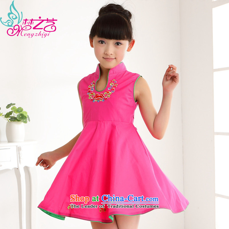 Dream arts children Tang dynasty qipao female summer pure cotton qipao new children's wear skirts 2015 Summer girls MZY-0310 qipao rose hangtags 140 is suitable for 140cm tall, 130 to dream arts , , , shopping on the Internet