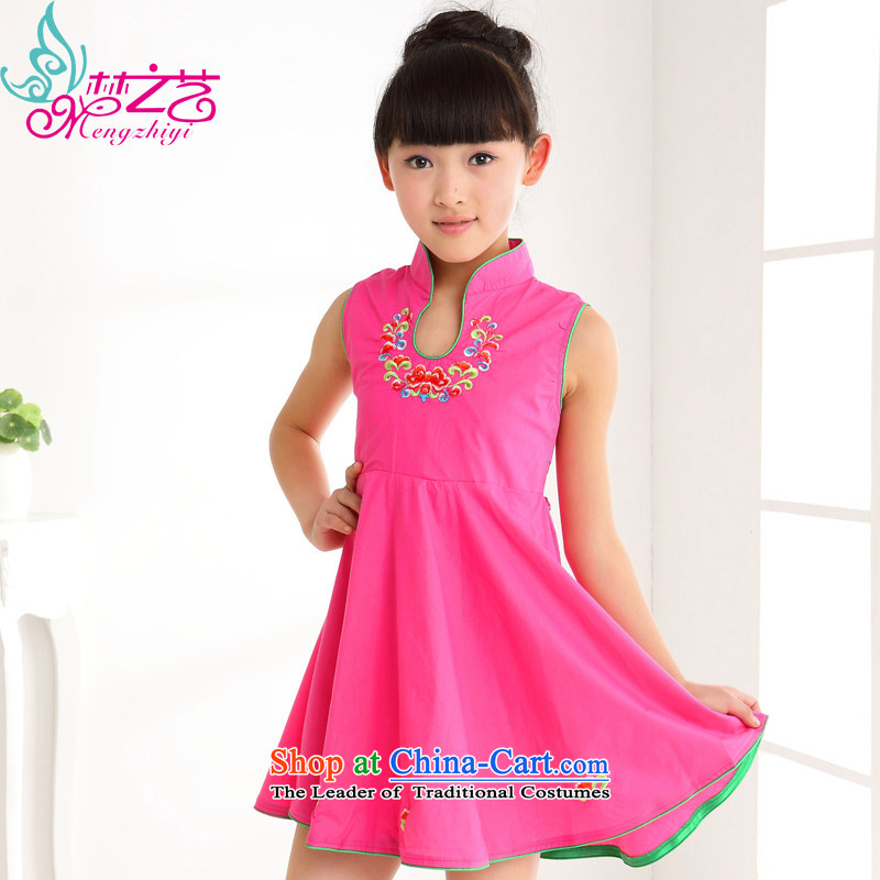 Dream arts children Tang dynasty qipao female summer pure cotton qipao new children's wear skirts 2015 Summer girls MZY-0310 qipao rose hangtags 140 is suitable for 140cm tall, 130 to dream arts , , , shopping on the Internet