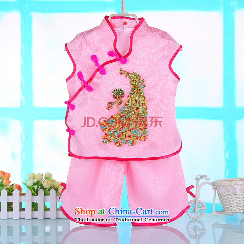 Summer 2015 new girls Tang Dynasty Package your baby clothes summer gown Chinese children aged 1-2-3 summer kit 4686th white 110CM, Bunnies Dodo xiaotuduoduo) , , , shopping on the Internet