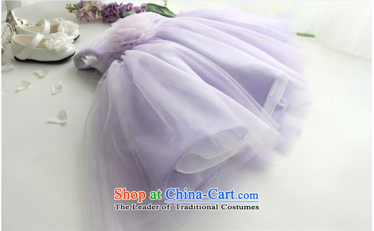 2015 girls dresses summer Korean Flower Girls Princess skirt cotton lining children dress skirt purple (100% pure cotton liner) 130cm photo, prices, brand platters! The elections are supplied in the national character of distribution, so action, buy now enjoy more preferential! As soon as possible.