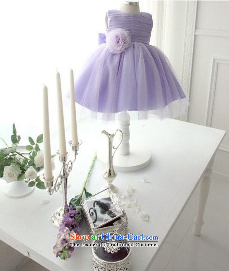 2015 girls dresses summer Korean Flower Girls Princess skirt cotton lining children dress skirt purple (100% pure cotton liner) 130cm photo, prices, brand platters! The elections are supplied in the national character of distribution, so action, buy now enjoy more preferential! As soon as possible.
