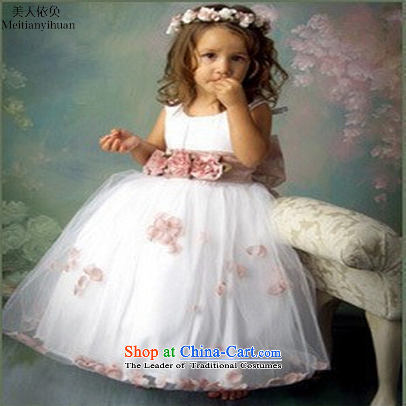 Europe and the princess Flower Girls skirt girls show bon bon dresses wedding dress in red 130cm, children's wear us day in accordance with the property (meitianyihuan) , , , shopping on the Internet