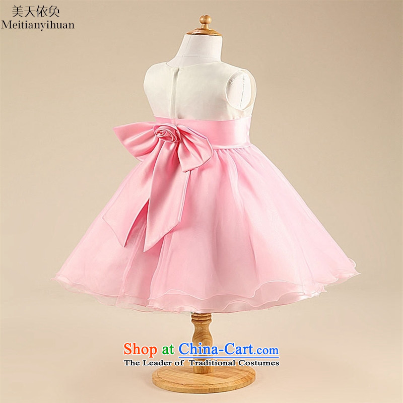 2015 Summer, children's wear skirts girls dresses gauze flowers princess dress Flower Girls skirt pink 130cm, us day in accordance with the property (meitianyihuan) , , , shopping on the Internet