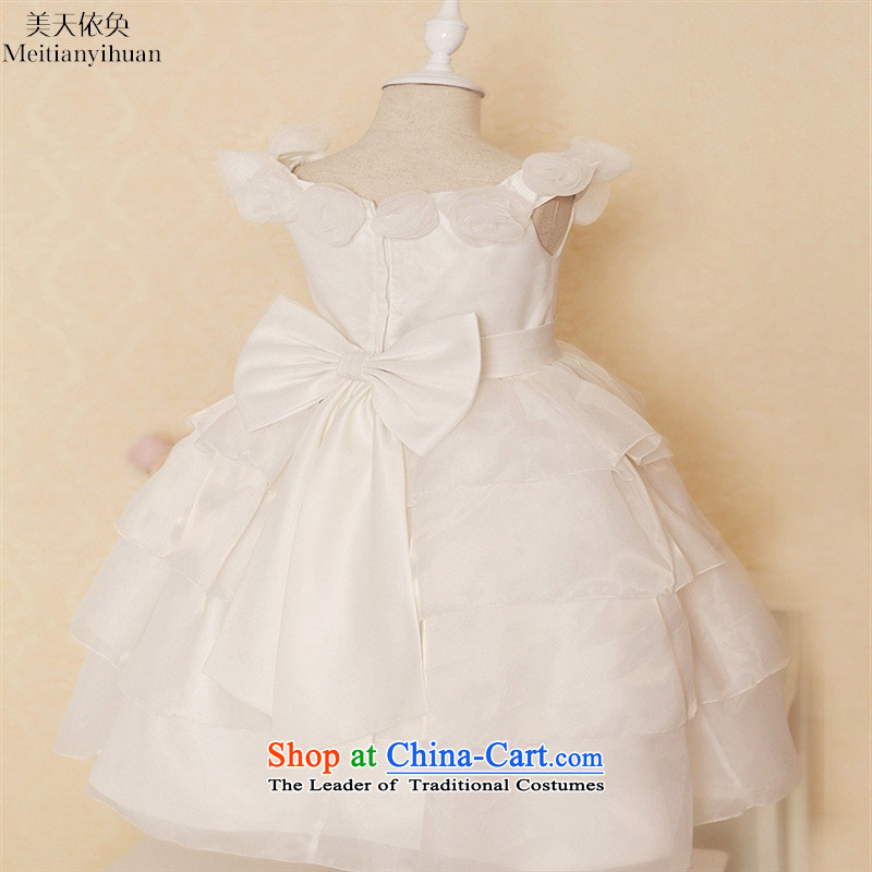 2015 new girls dress skirt ebay quality flowers princess dresses white 130cm, us in accordance with the property (meitianyihuan days) , , , shopping on the Internet