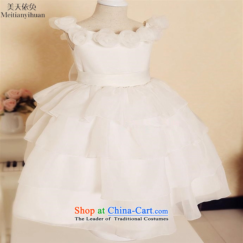 2015 new girls dress skirt ebay quality flowers princess dresses white 130cm, us in accordance with the property (meitianyihuan days) , , , shopping on the Internet