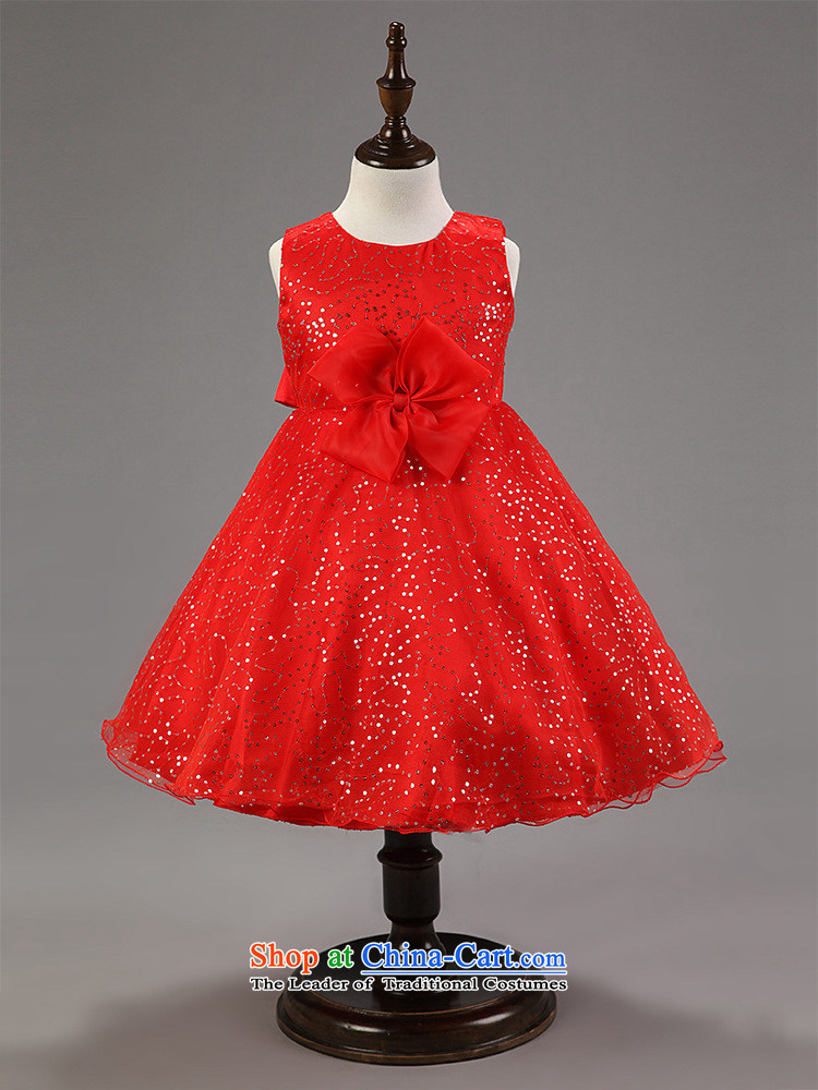 2015 new stamp Korean summer solid color dresses girls princess skirt red 130cm photo, prices, brand platters! The elections are supplied in the national character of distribution, so action, buy now enjoy more preferential! As soon as possible.