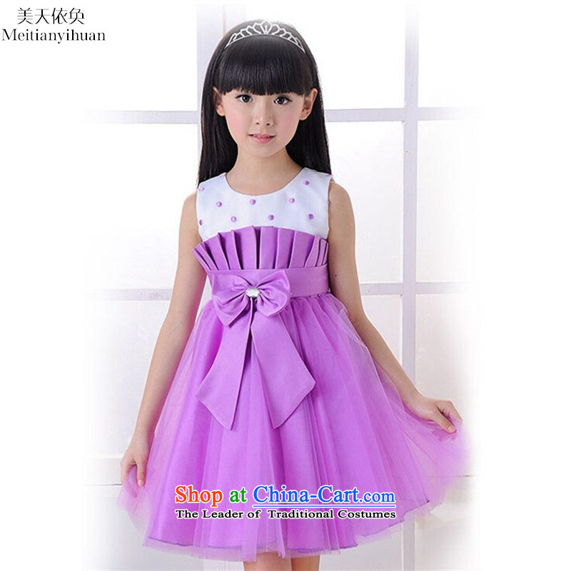 The girl child dresses Korean Bow Tie dresses, child skirts explosions 130cm, us day by red Hwan (meitianyihuan) , , , shopping on the Internet