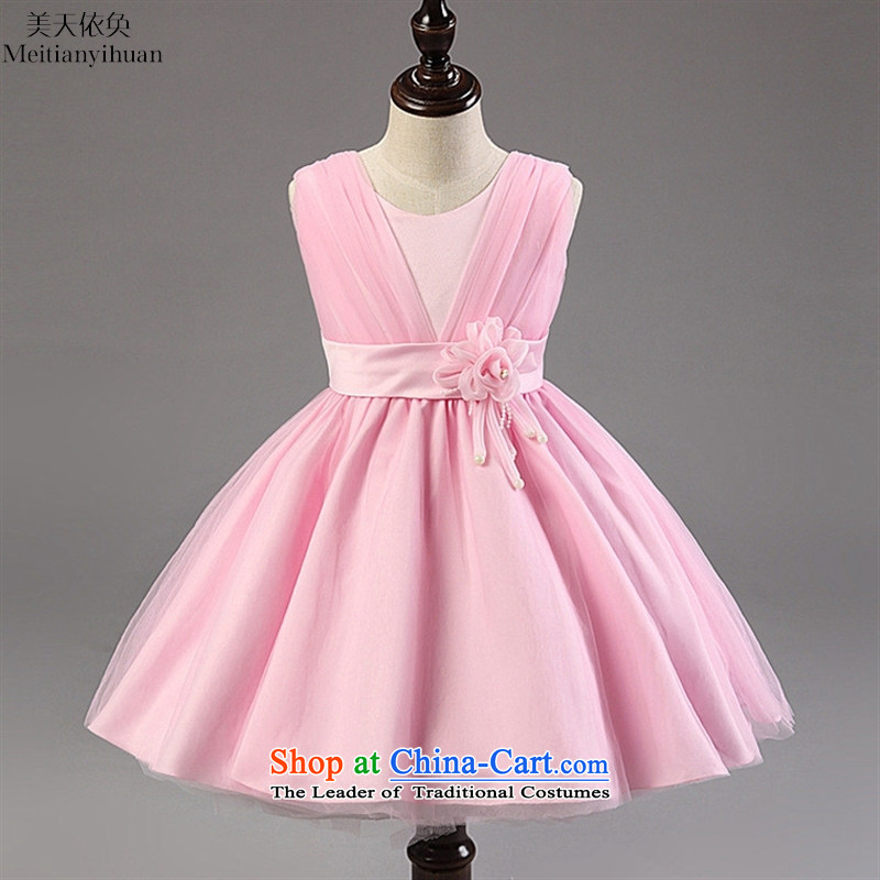 Explosions of girls dresses V-Neck flowers of the girl child and of children's wear skirts princess gauze girls in red 130cm, skirt the United States in accordance with the property (meitianyihuan days) , , , shopping on the Internet