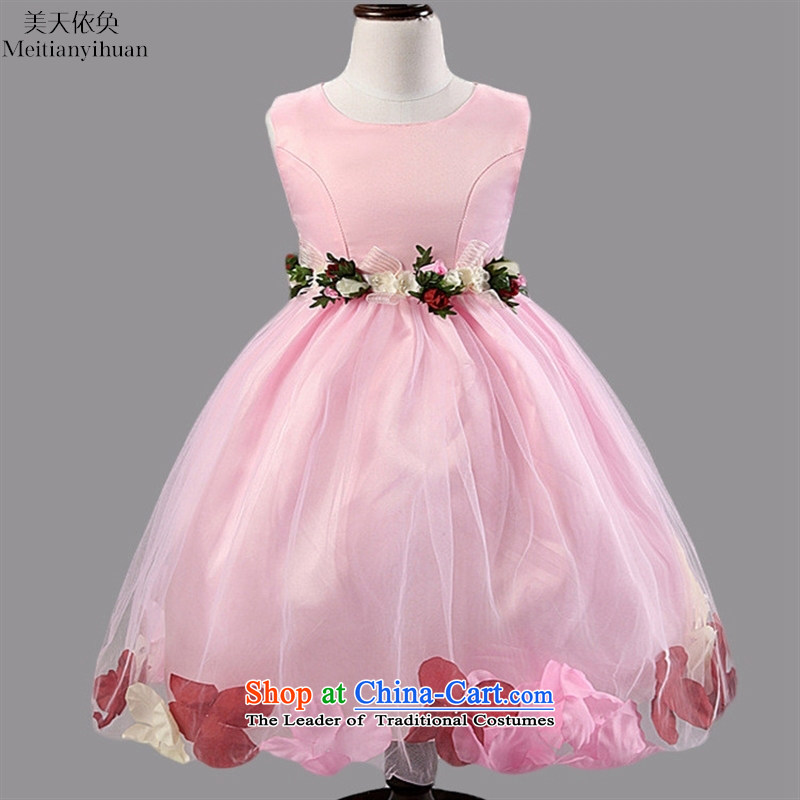2015 Autumn on chip every Sundays summer skirt girls dresses wedding flower girls skirt Bow Tie Princess skirt pink 150cm