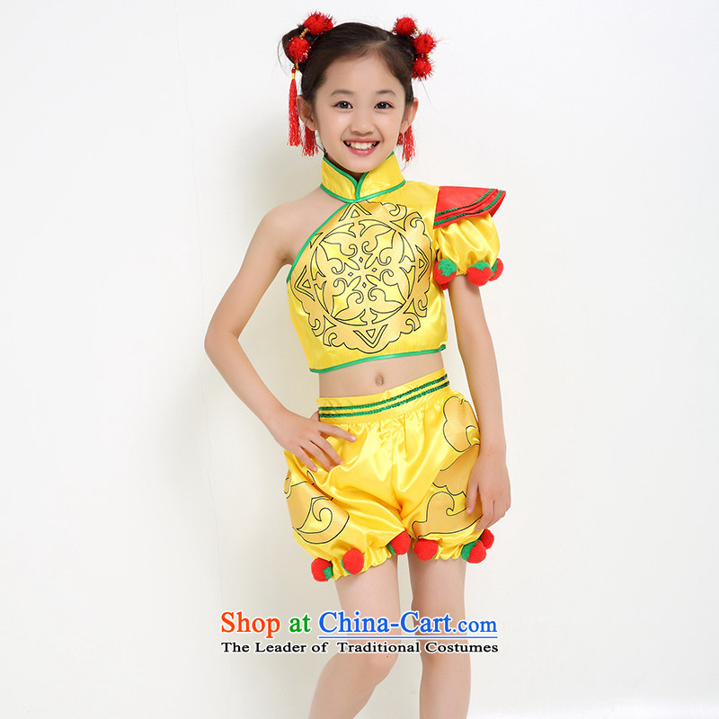 Children Dance Folk Dance will dress girls costumes and early childhood stage costumes with both men and women) red 120 times (xuanshidai Hyun) , , , shopping on the Internet