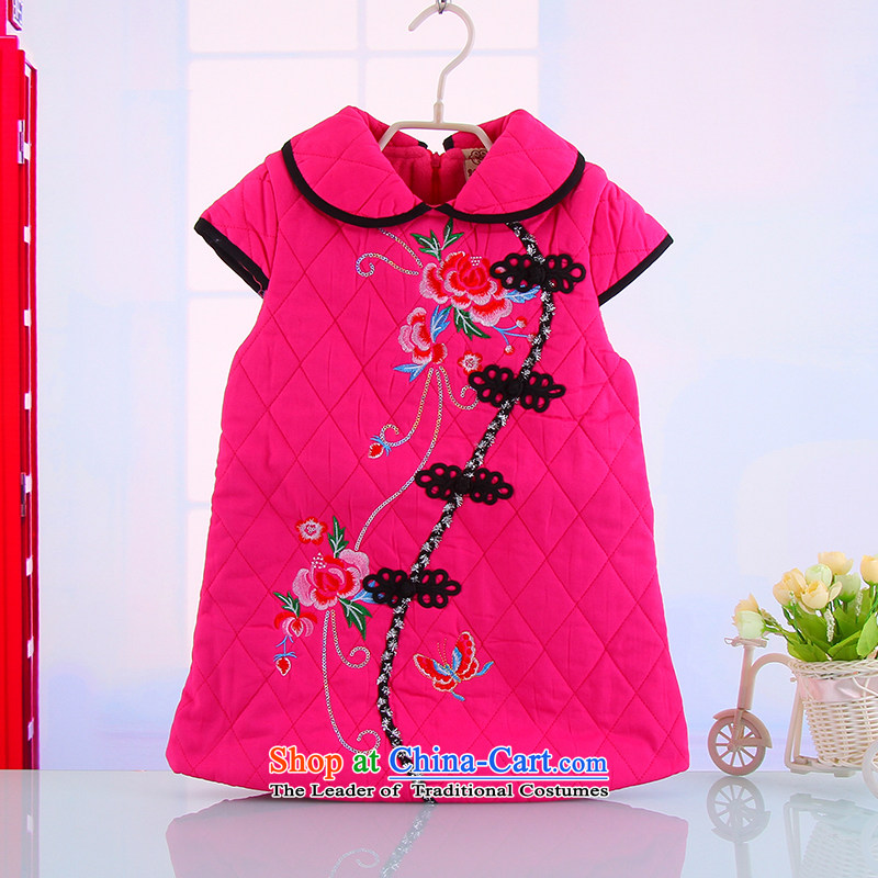 The new winter flower girls out serving women cheongsam baby pure cotton New Year Holiday 5137 qipao yi rose 110 Bunnies Dodo xiaotuduoduo) , , , shopping on the Internet