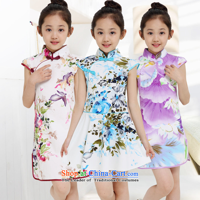 China wind children girls qipao qipao skirt Tang dynasty women 2015 Summer baby new summer short-sleeved clothes dresses new products map color 2 160 small a number of times (xuanshidai Hyun) , , , shopping on the Internet